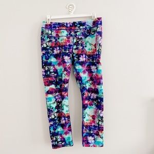 Athleta Floral Fade Sonar Capri